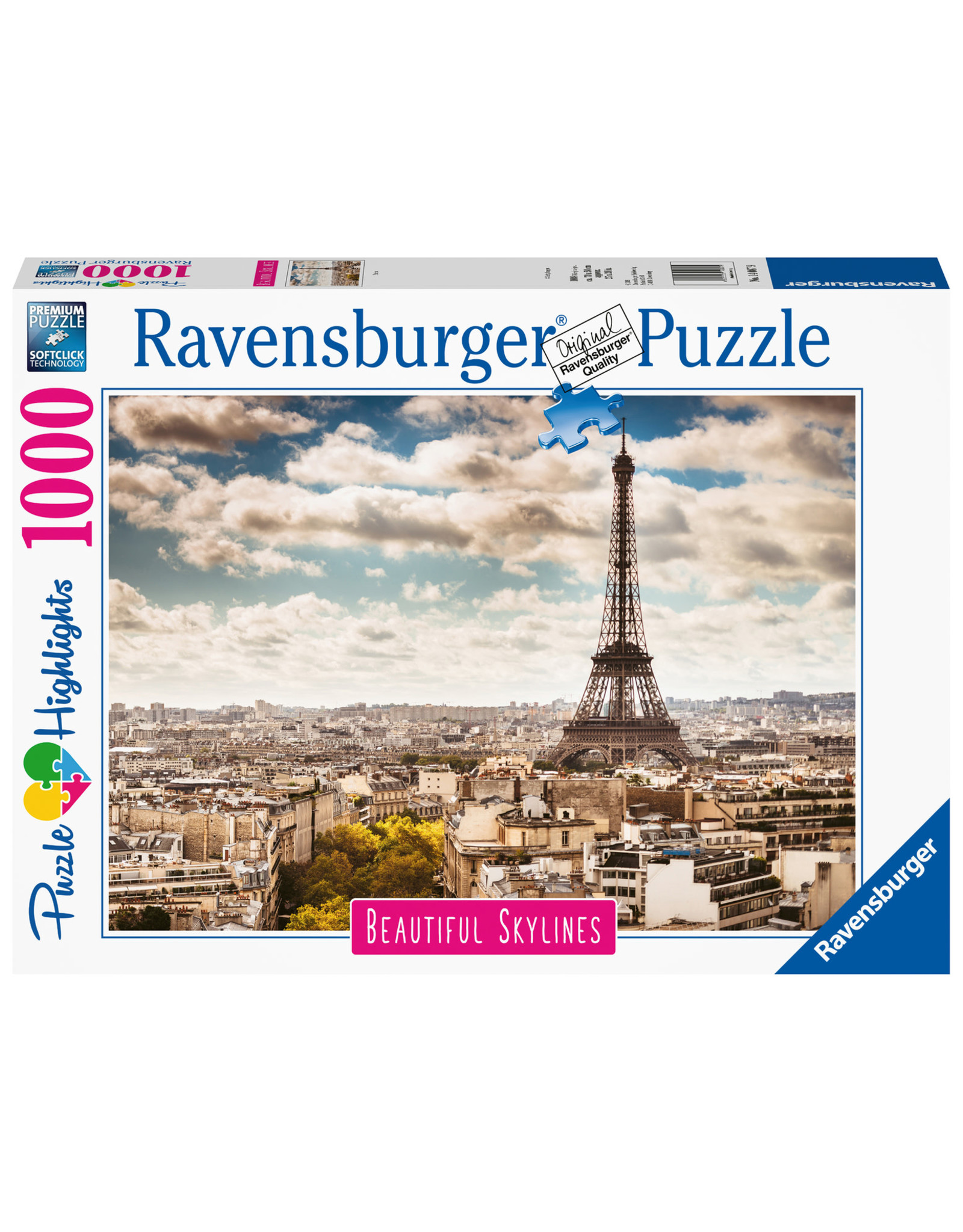 Ravensburger Ravensburger Puzzel 140879 Highlight Parijs  1000 stukjes