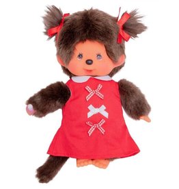 Monchhichi Monchhichi Meisje met Rode Jurk 20cm