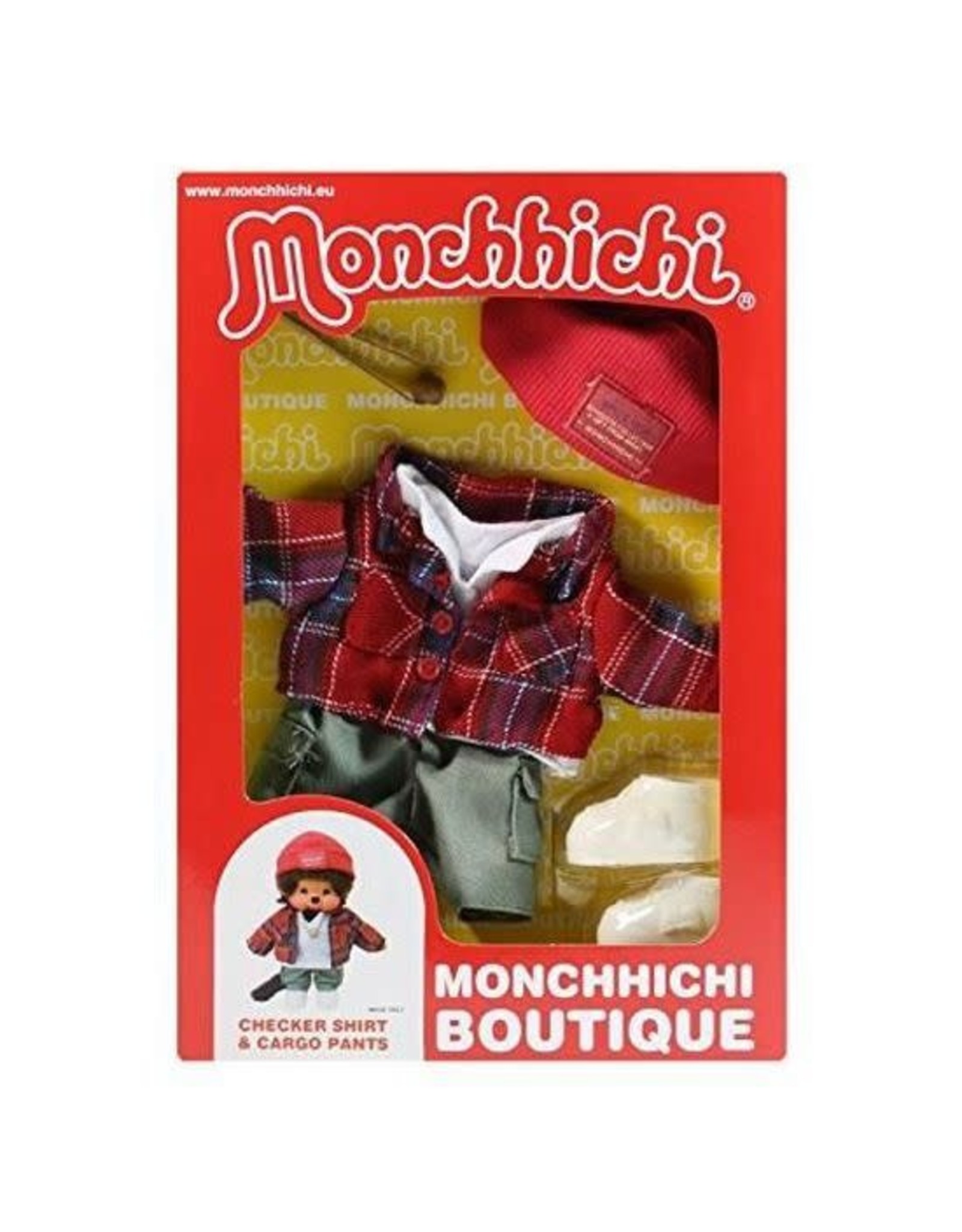 Monchhichi Monchhichi Boutique Geruit Shirt met Broek