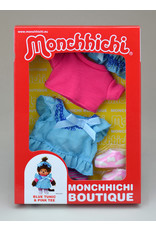 Monchhichi Monchhichi Boutique Blauwe Tuniek met Roze Shirt