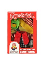Monchhichi Monchhichi Boutique  Fleecejack Rood met Gele Sjaal