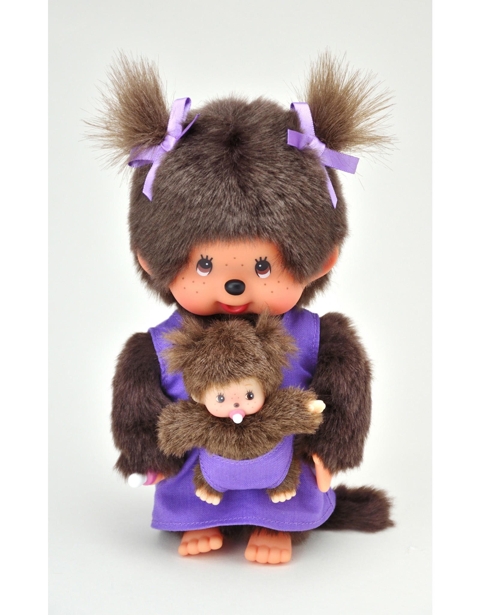 Monchhichi Monchhichi Moeder met Baby Paars 20cm