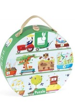 Janod Janod Puzzelkoffer Tel-Tractor - 12 stukjes