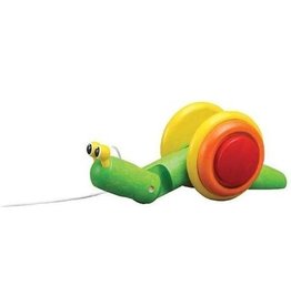 Plan Toys Plan Toys Pull-Along Snail - Houten Trekfiguur Slak