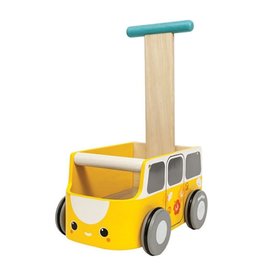 Plan Toys Plan Toys Van Walker Yellow - Loopwagen Bus Geel