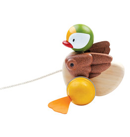 Plan Toys Plan Toys Pull-Along Duck  - Houten Trekfiguur Eend