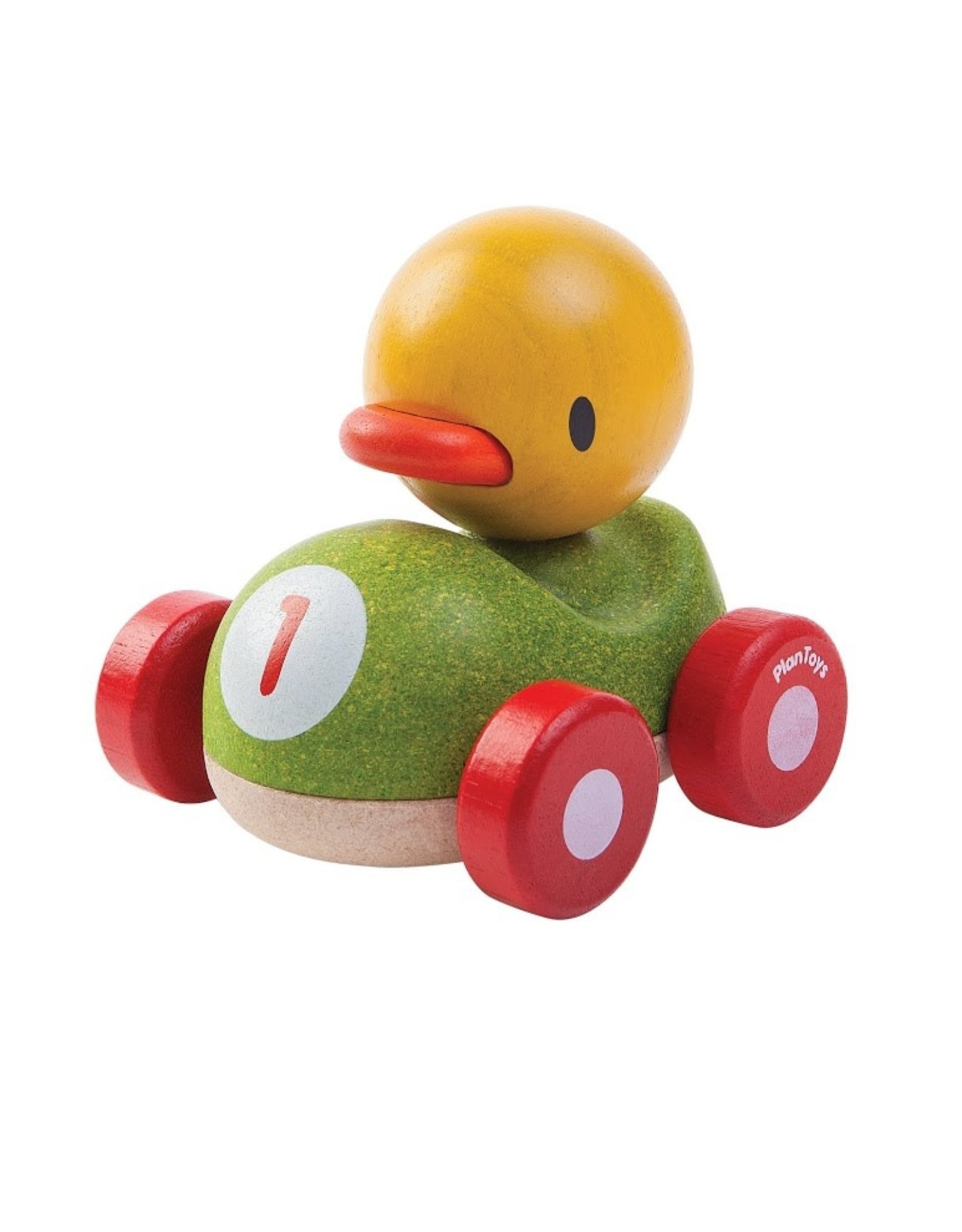 Plan Toys Plan Toys Houten Speelvoertuig Auto Eend - Duck Racer