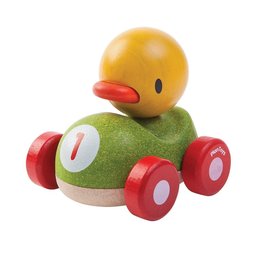 Plan Toys Plan Toys Houten Speelvoertuig Auto Eend - Duck Racer