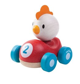 Plan Toys Plan Toys Houten Speelvoertuig Auto Kip -  Chicken Racer