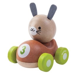 Plan Toys Plan Toys Houten Speelvoertuig Auto Konijn - Bunny Racer