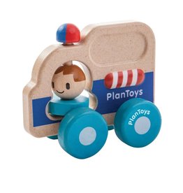 Plan Toys Plan Toys Wooden Rescue Car - Houten Politiewagen