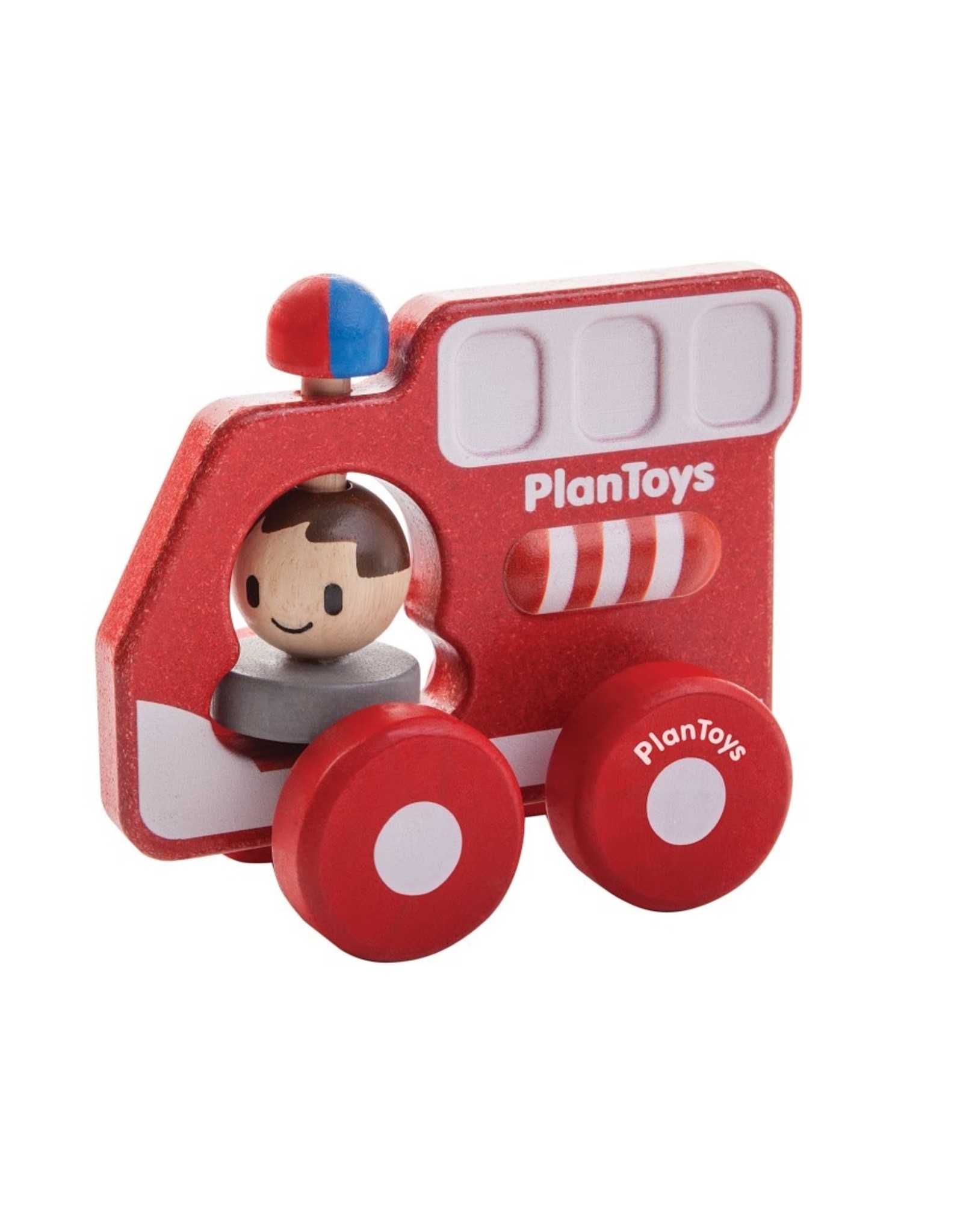 Plan Toys Plan Toys Wooden Fire Truck - Houten Brandweerwagen