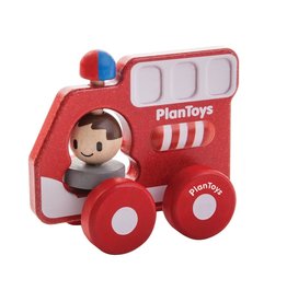 Plan Toys Plan Toys Wooden Fire Truck - Houten Brandweerwagen