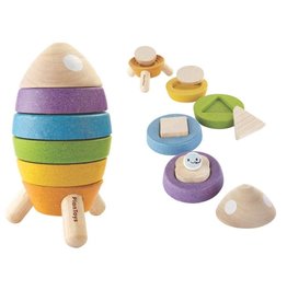 Plan Toys Plan Toys Stacking Rocket - Stapel Raket