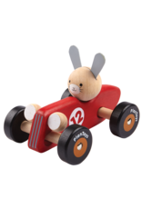 Plan Toys Plan Toys Rabbit Racing Car - Houten Racewagen Konijn