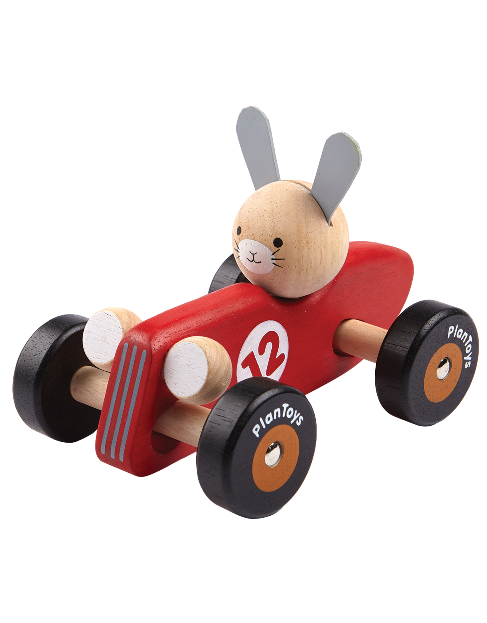 Plan Toys Plan Toys Rabbit Racing Car - Houten Racewagen Konijn