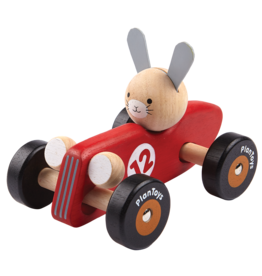 Plan Toys Plan Toys Rabbit Racing Car - Houten Racewagen Konijn