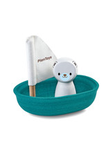 Plan Toys Plan Toys Sailing Boat Polar Bear - Zeilboot Ijsbeer