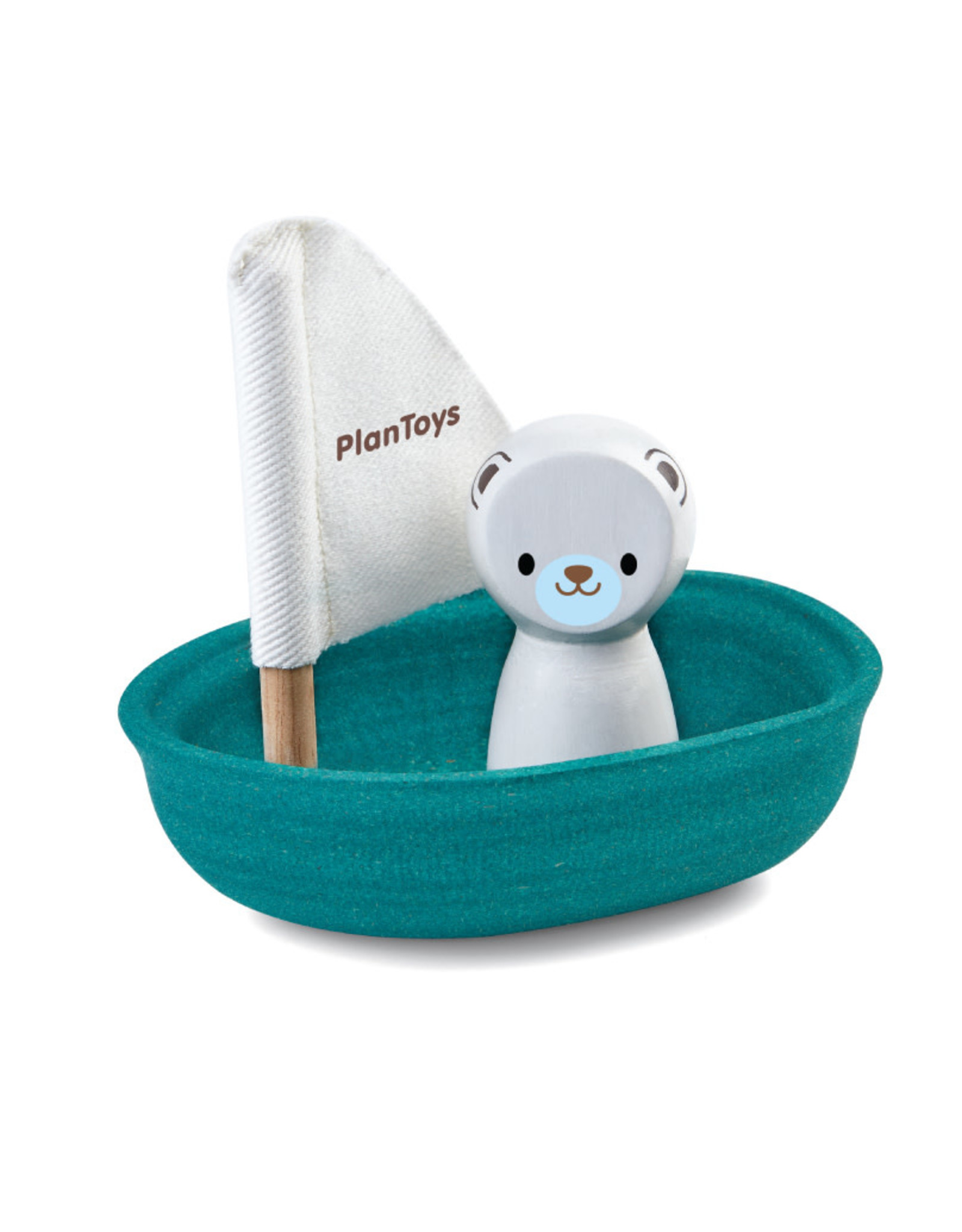 Plan Toys Plan Toys Sailing Boat Polar Bear - Zeilboot Ijsbeer