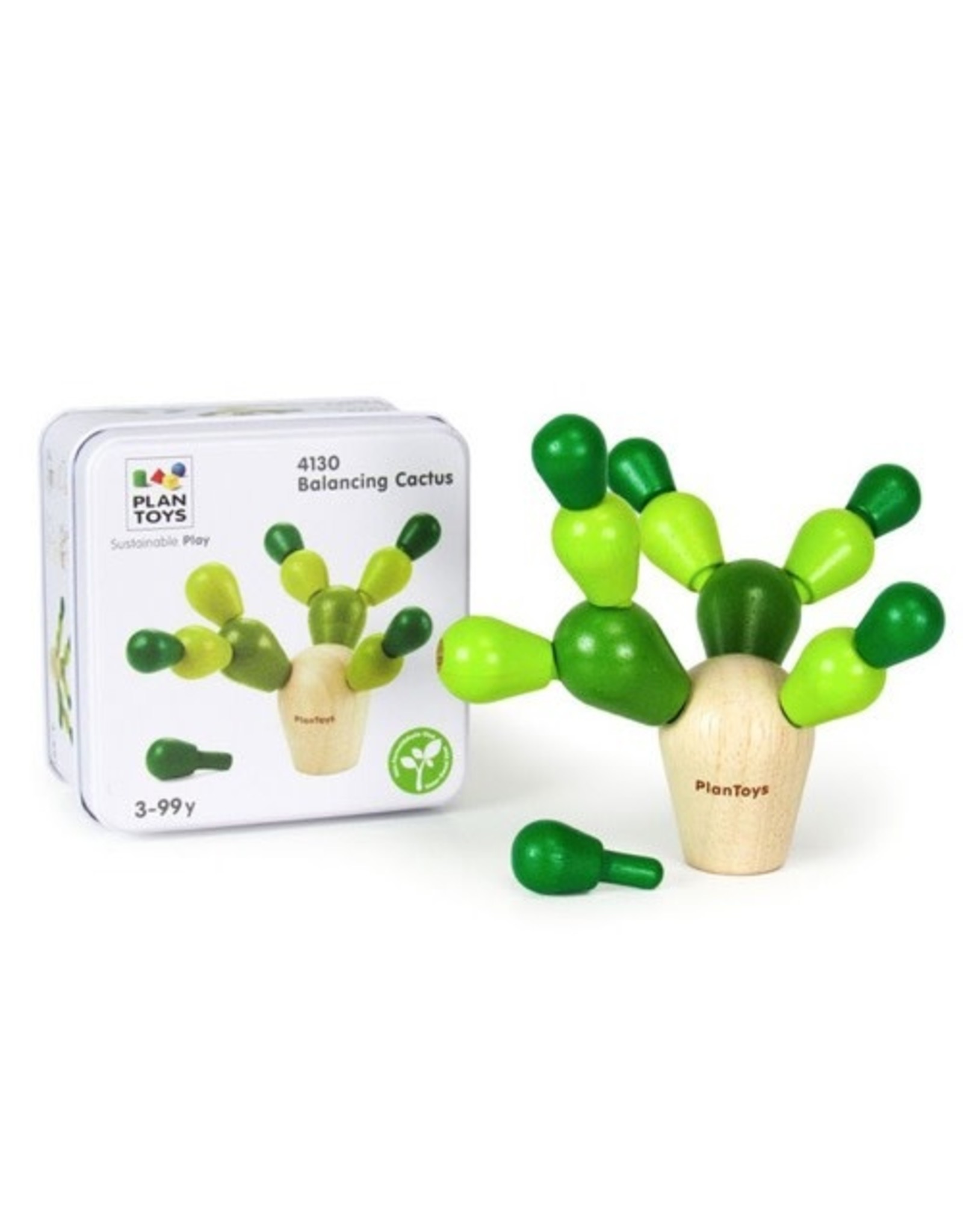 Plan Toys Plan Toys Balancing Cactus - Evenwichtsspel Cactus in Blikje