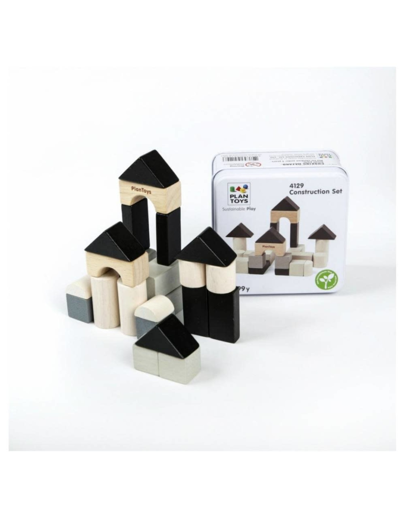 Plan Toys Plan Toys Construction Set - Blokkenset in Blikje