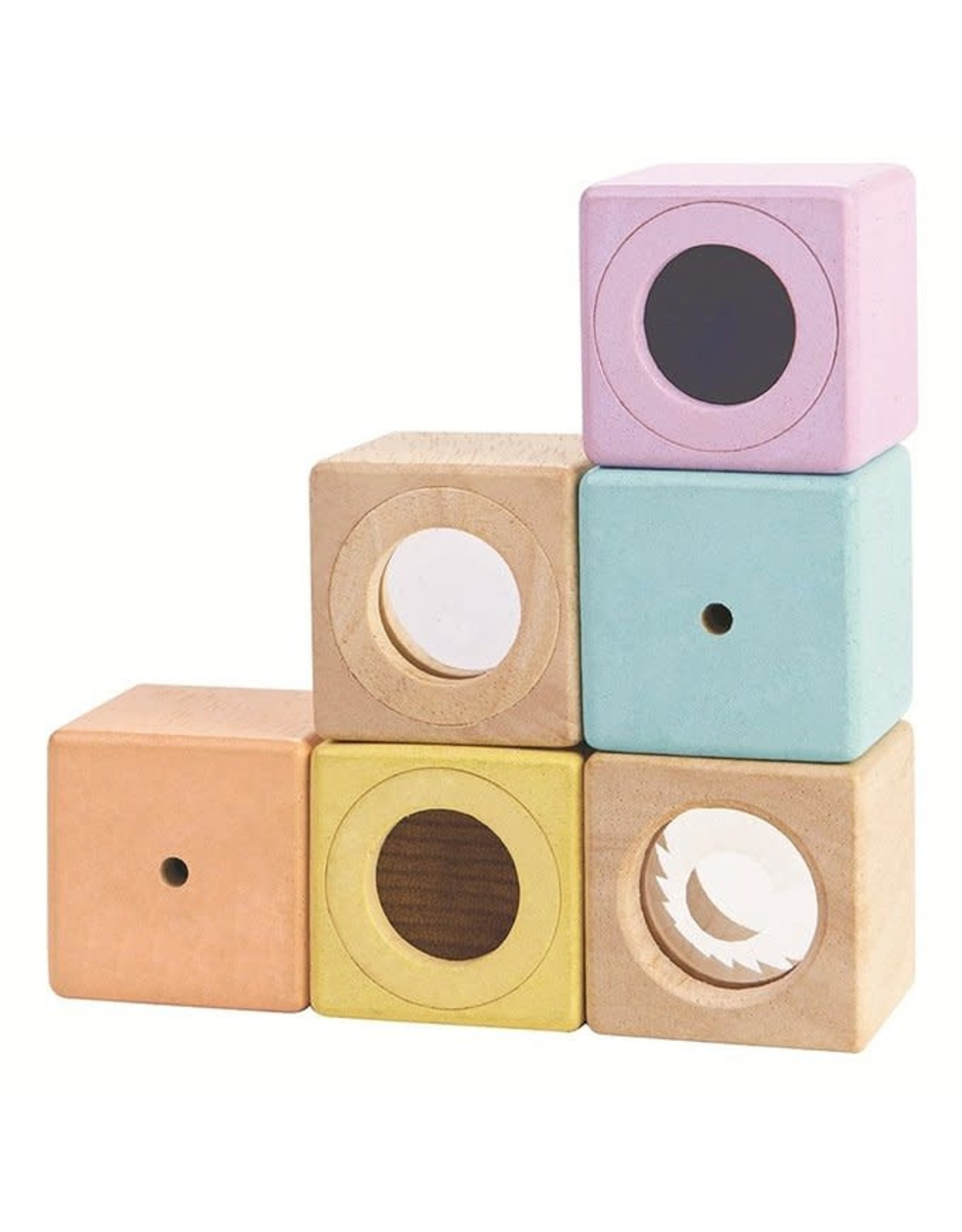 Plan Toys Plan Toys Sensory Blocks - Zintuig Blokken Pastel