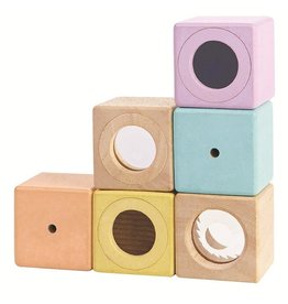 Plan Toys Plan Toys Sensory Blocks - Zintuig Blokken Pastel