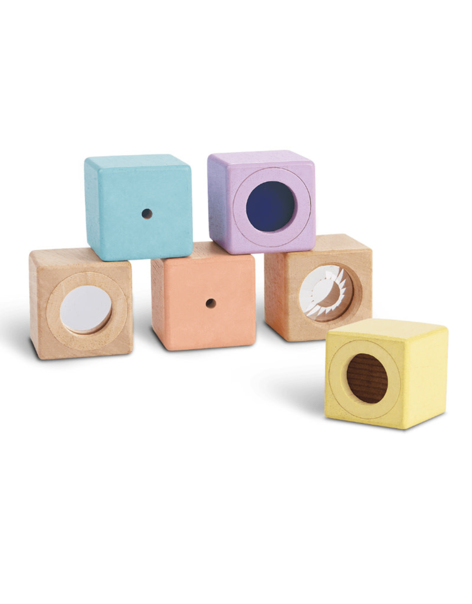 Plan Toys Plan Toys Sensory Blocks - Zintuig Blokken Pastel