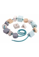 Plan Toys Plan Toys Geo Lacing Beads - Rijgkralen Pastel