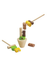 Plan Toys Plan Toys Stacking Logs - Houten Blokken aan Pen Rijgen