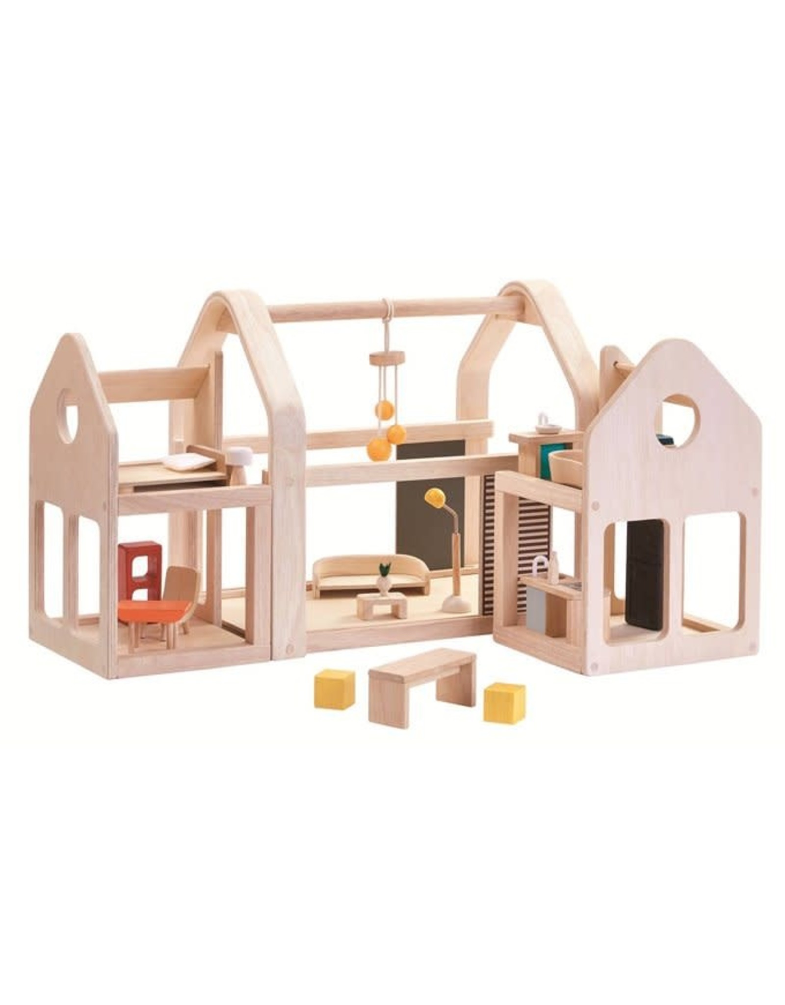 Plan Toys Plan Toys Slide & Go Dollhouse - Meeneem Poppenhuis