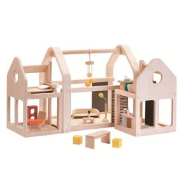 Plan Toys Plan Toys Slide & Go Dollhouse - Meeneem Poppenhuis