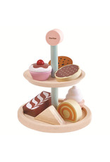 Plan Toys Plan Toys Bakery Stand Set - Houten Etagère met Patisserie