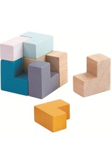 Plan Toys Plan Toys 3D Puzzle Cube - Houten 3D Puzzel in Blikje