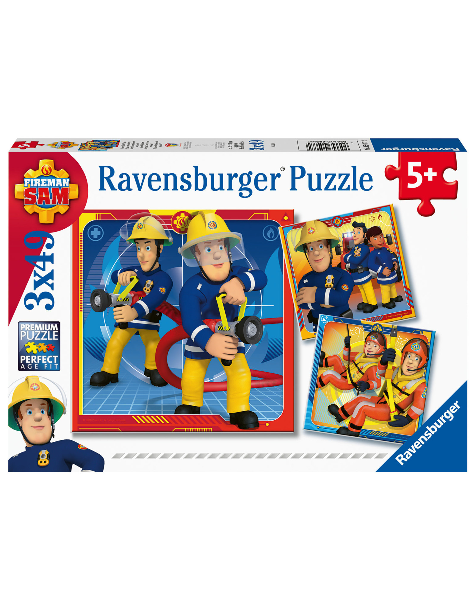 Ravensburger Ravensburger puzzel Brandweerman Sam: Onze Held Sam 3X49 stukjes