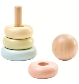 Plan Toys Plan Toys First Stacking Ring  - Houten Stapeltoren Pastel