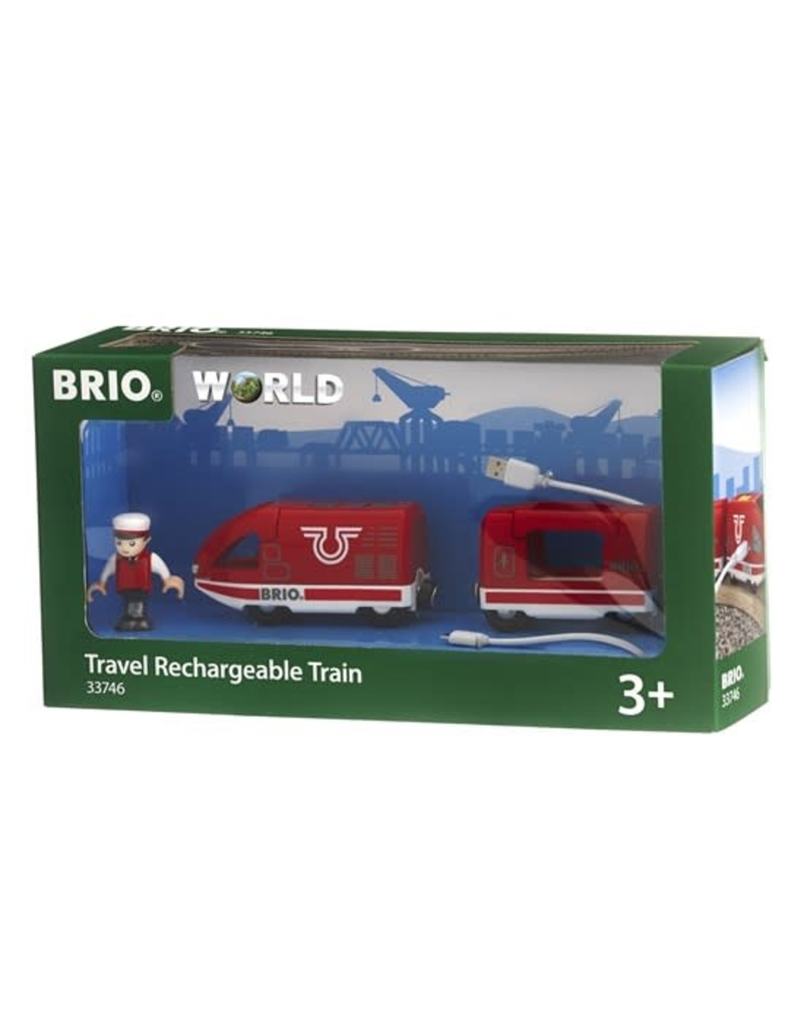 Brio Brio World 33746 Oplaadbare Rode Passagierstrein - Travel Rechargeable Train