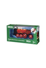 Brio Brio World 33592 Rode Locomotief op Batterijen - Mighty Red Action Locomotive