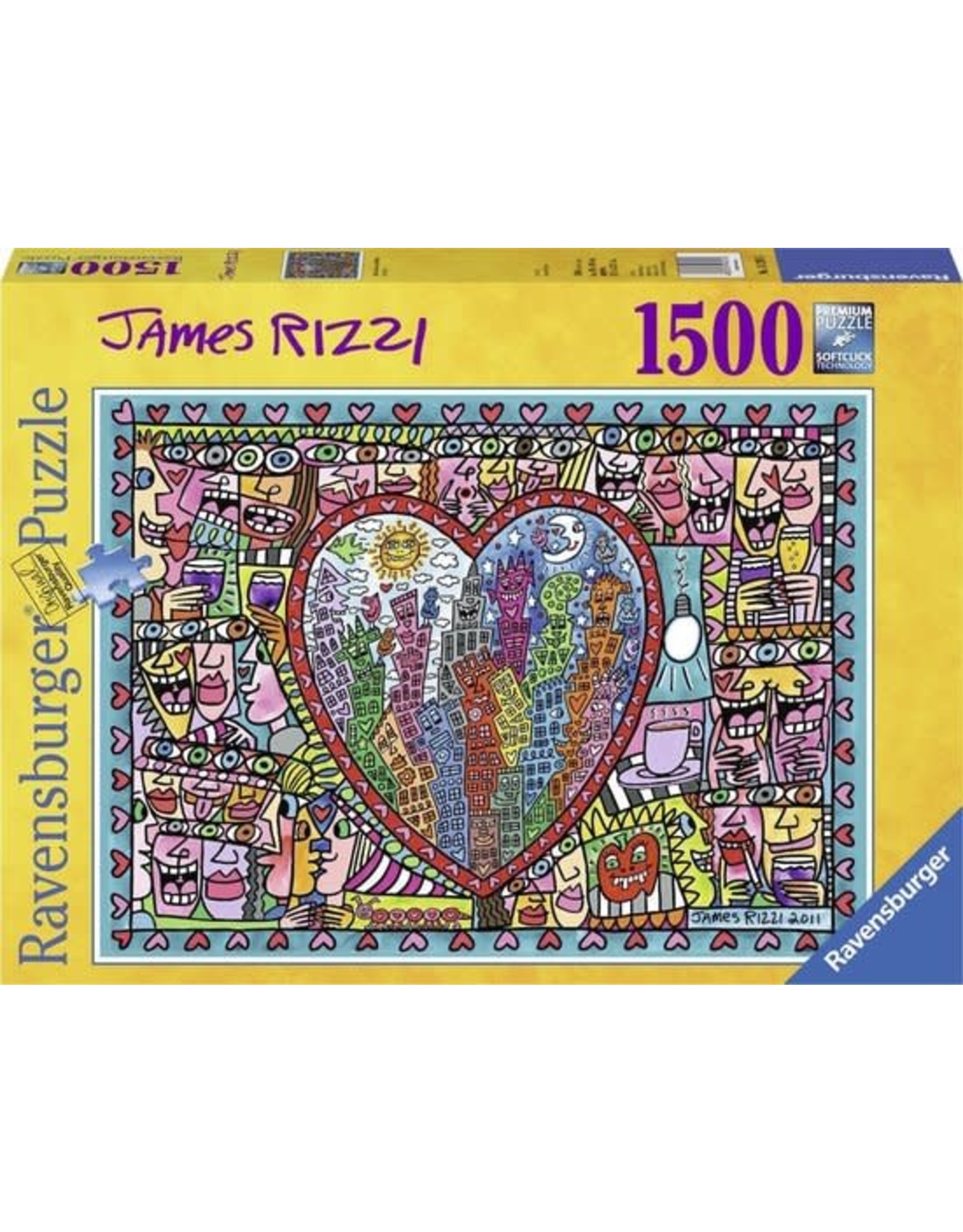 Ravensburger Ravensburger puzzel 162956 James Rizzi - All That Love In The Middle Of The City 1500 stukjes