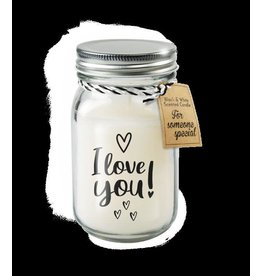 Paper Dreams Black & White Geurkaars - I love you