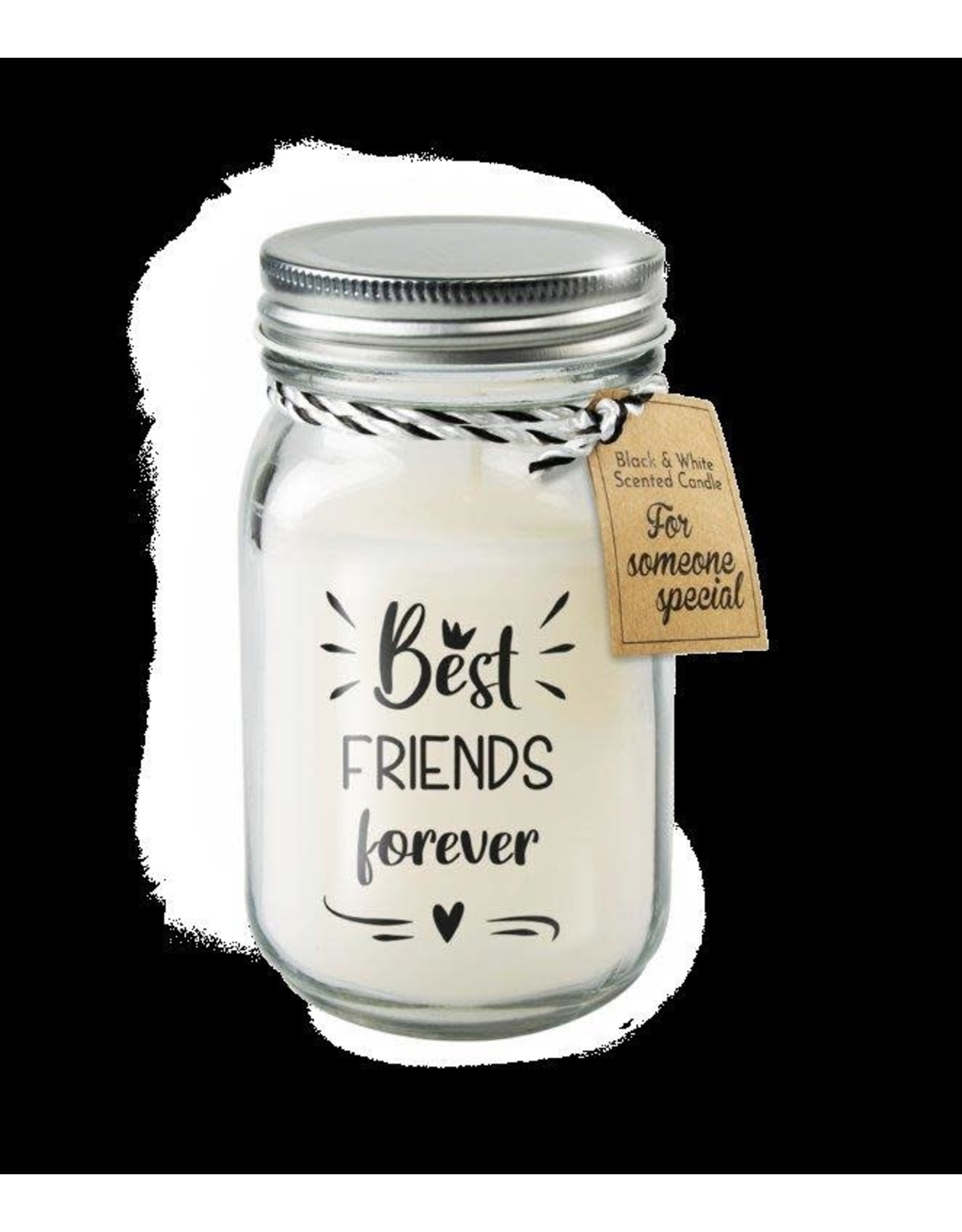 Paper Dreams Black & White Geurkaars - Best friends