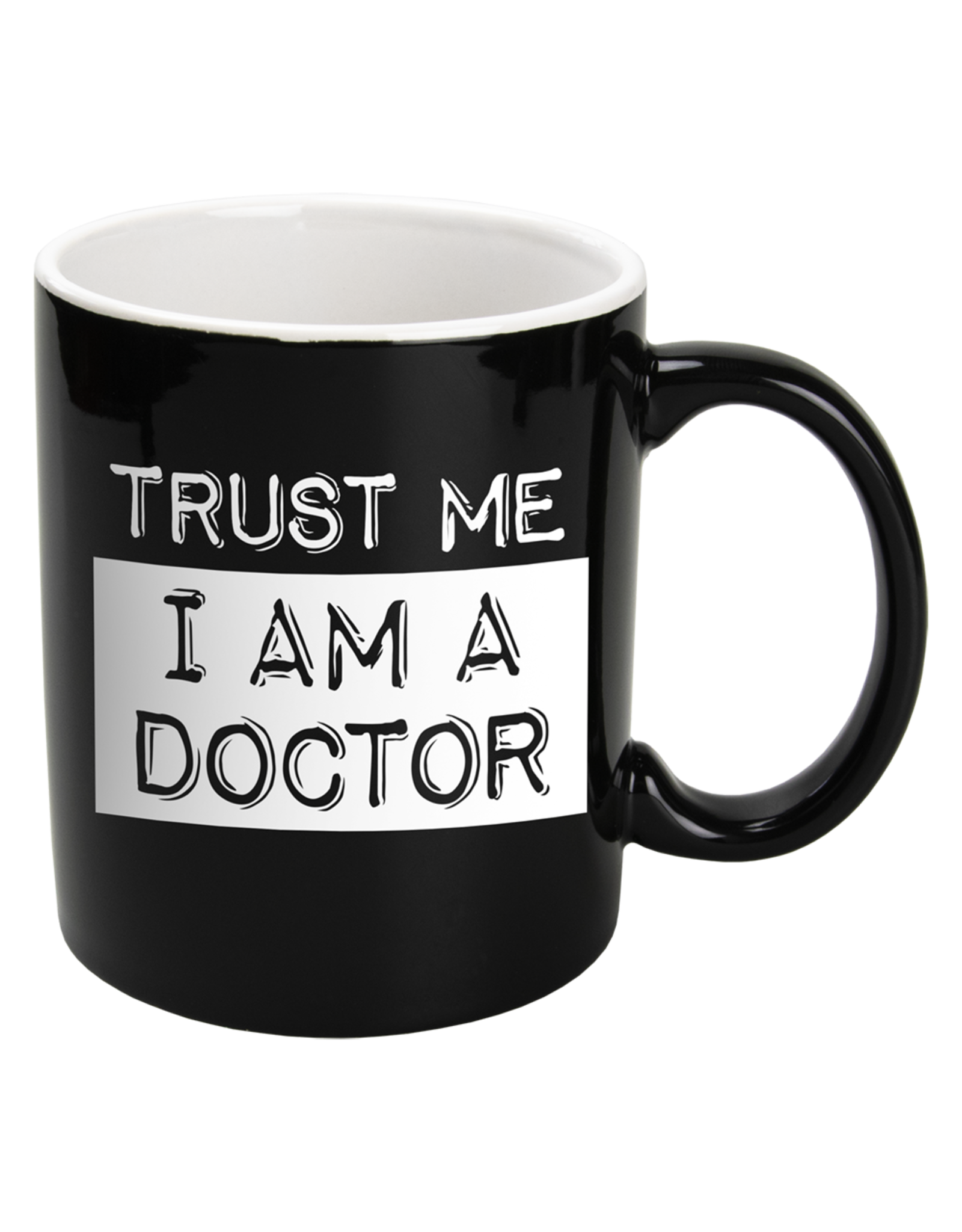 Paper Dreams Black & White Mok – Trust me I am a Doctor , Zwart