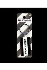 Paper Dreams Black & White Sleutelhanger - Superwoman