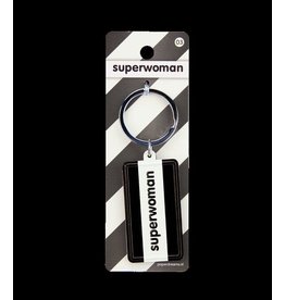 Paper Dreams Black & White Sleutelhanger - Superwoman