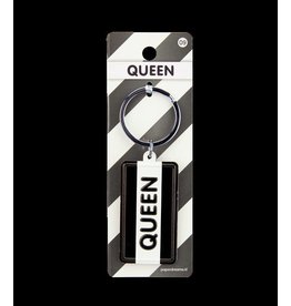 Paper Dreams Black & White Sleutelhanger - Queen