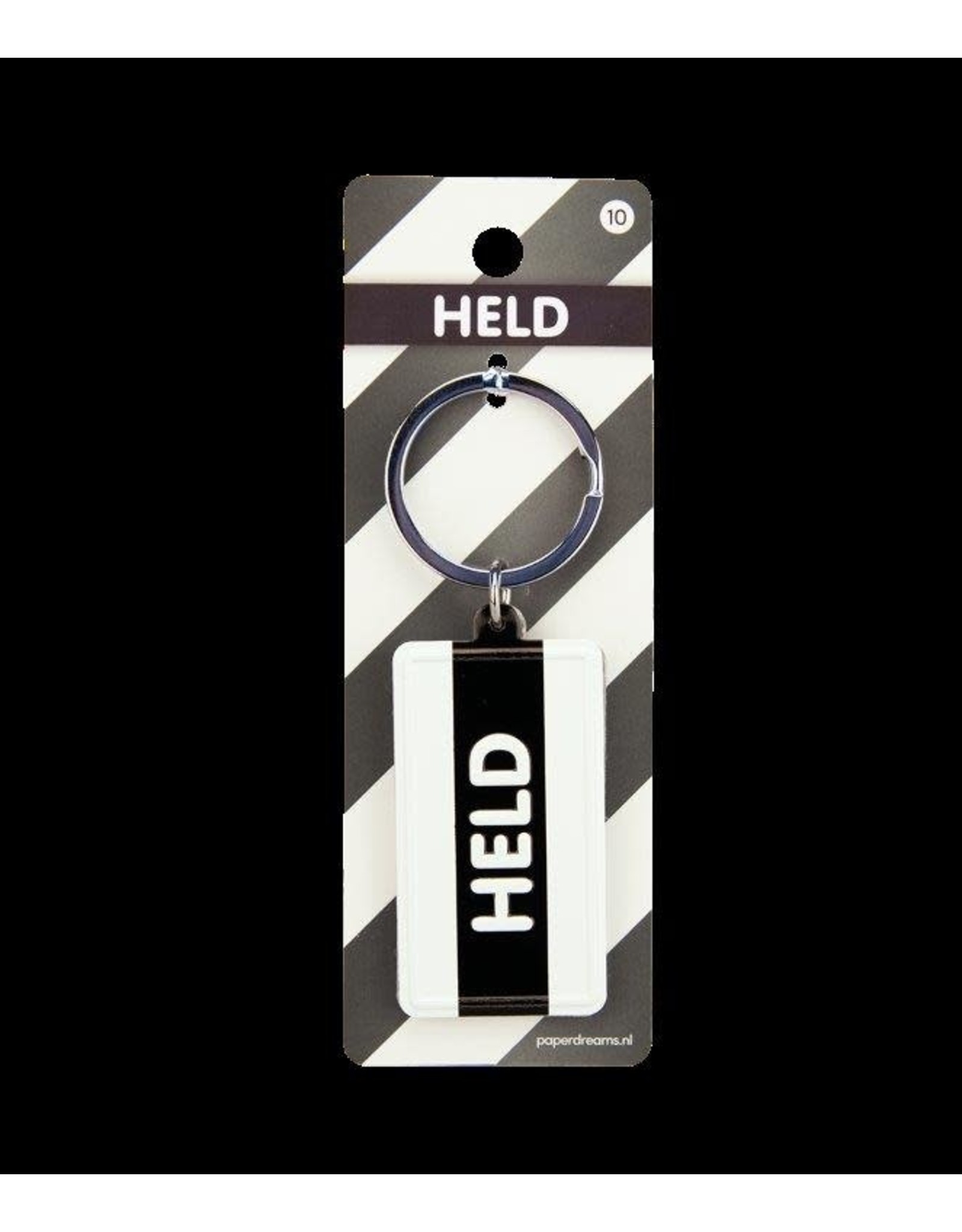 Paper Dreams Black & White Sleutelhanger - Held