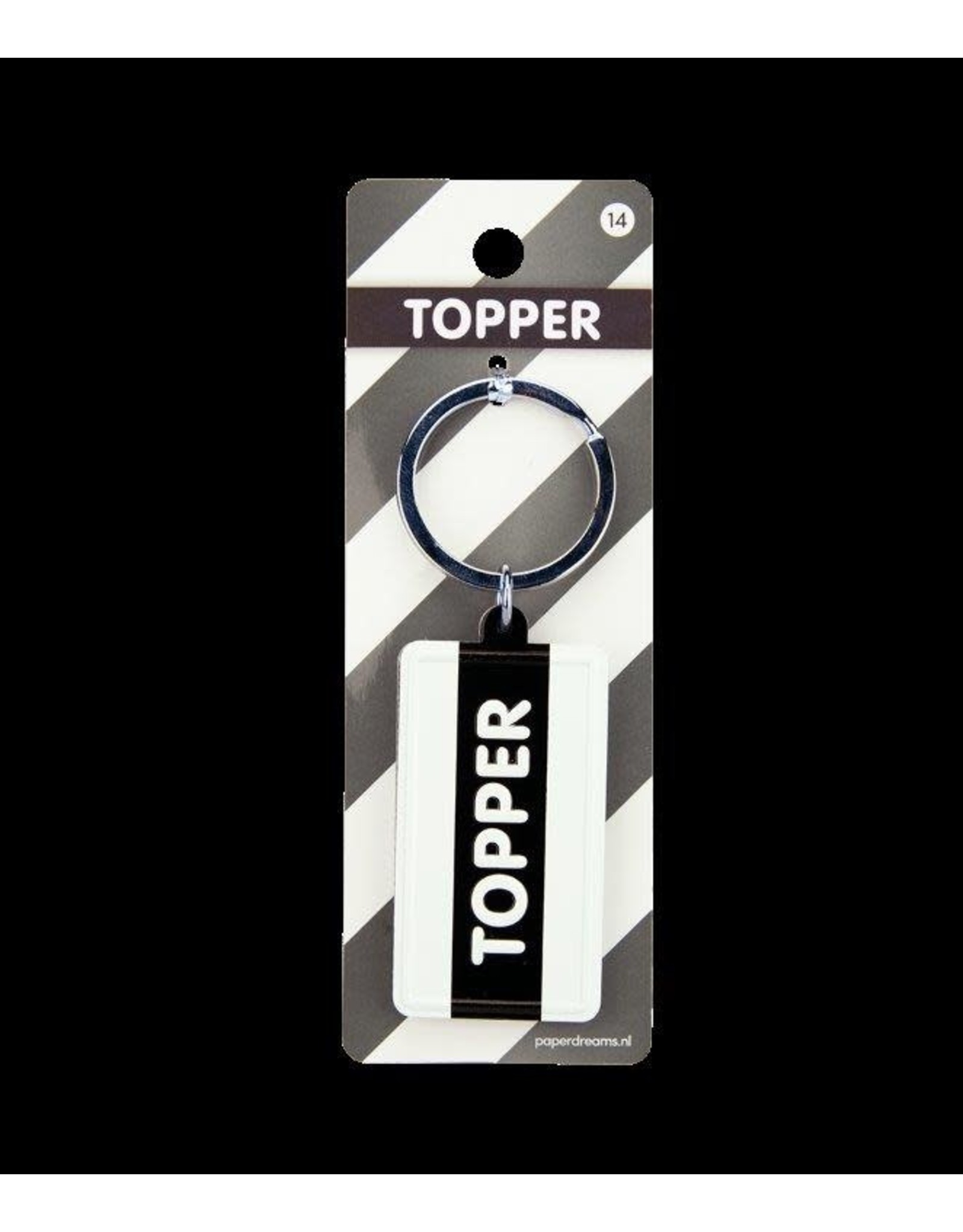 Paper Dreams Black & White Sleutelhanger - Topper