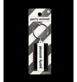 Paper Dreams Black & White Sleutelhanger - Party animal