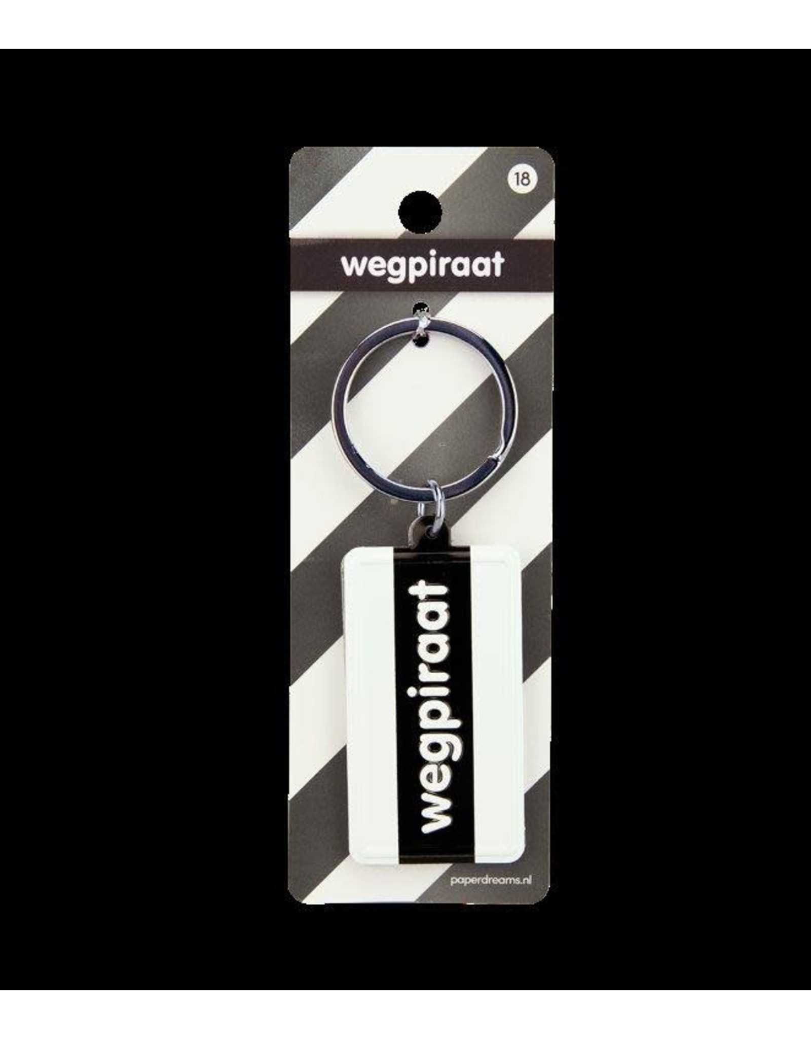 Paper Dreams Black & White Sleutelhanger - Wegpiraat