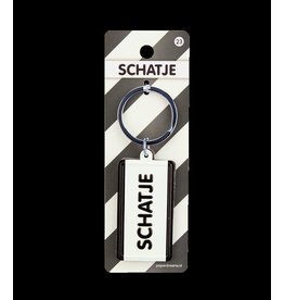 Paper Dreams Black & White Sleutelhanger - Schatje